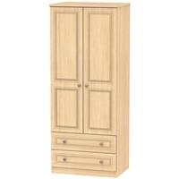 corrib light oak wardrobe 2ft 6in with 2 drawer