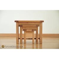 Country Oak Nest of Tables - Small