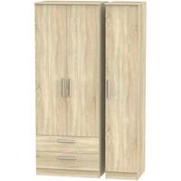 Contrast Bardolino Triple Wardrobe - Tall with 2 Drawer