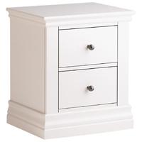 corndell annecy cotton 2 drawer bedside cabinet