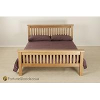 Country Oak Bed - High Foot End