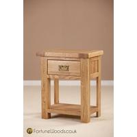 Country Oak Bedside Table - 1 Drawer