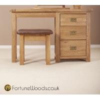 Country Oak Dressing Table - Single Pedestal