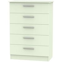 Contrast Vanilla Chest of Drawer - 5 Drawer