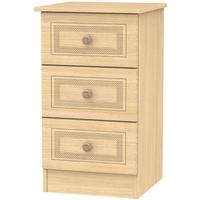 Corrib Light Oak Bedside Cabinet - 3 Drawer Locker