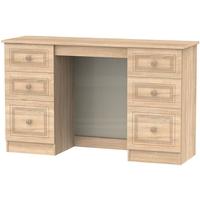 corrib bardolino oak dressing table knee hole double pedestal