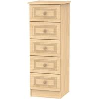 corrib light oak chest of drawer 5 drawer locker