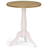 corndell annecy oak top round side table