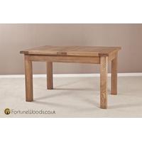 country oak dining table 4ft 6in extending with 2 leaf