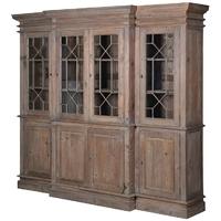 Colonial Reclaimed Pine Breakfront Bookcase