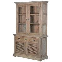 Colonial Reclaimed Pine Louvred Door Bookcase