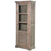 Colonial Reclaimed Pine Glazed Bookcase