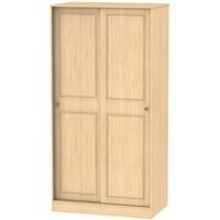 Corrib Light Oak Sliding Wardrobe - Wide