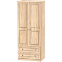 corrib bardolino oak wardrobe 2ft 6in with 2 drawer