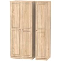 Corrib Bardolino Oak Triple Plain Wardrobe