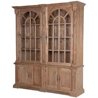 Colonial Reclaimed Pine Double Bookcase