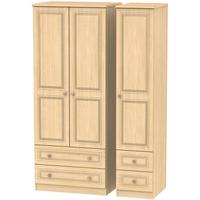 Corrib Light Oak Triple Wardrobe with Drawer