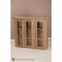 Country Oak Dresser Top - 4ft 6in Glass Door