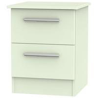 Contrast Vanilla Bedside Cabinet - 2 Drawer Locker