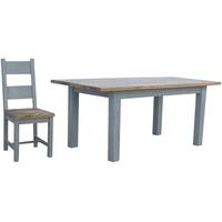 Colorado Dining Set with 6 Wooden Seat Chair