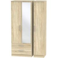 Contrast Bardolino Triple Wardrobe - Tall with 2 Drawer and Mirror