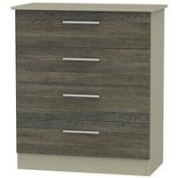 Contrast Panga and Mushroom Chest of Drawer - 4 Drawer