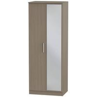 contrast toronto walnut wardrobe tall 2ft 6in with mirror