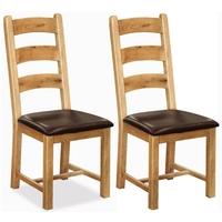 corndell winslow oak dining chair pair