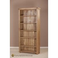 Country Oak Bookcase - 6ft Wide