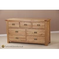 country oak chest of drawer 3 over 4 drawer