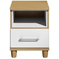 corsica white bedside cabinet 1 drawer