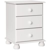 Copenhagen White Bedside Cabinet - 3 Drawer