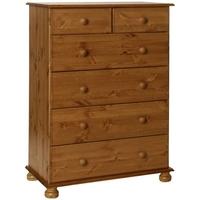 Copenhagen Pine Chest of Drawers - 2+4 Deep Drawer