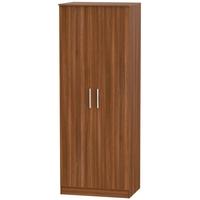 Contrast Noche Walnut Wardrobe - Tall 2ft 6in Plain