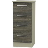 Contrast Panga and Mushroom Chest of Drawer - 4 Drawer Locker