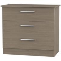 Contrast Toronto Walnut Chest of Drawer - 3 Drawer