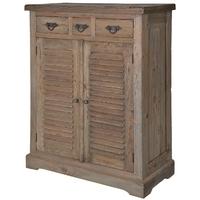 Colonial Reclaimed Pine Louvred Cupboard