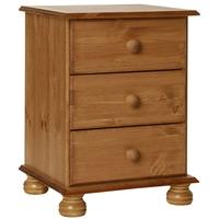 Copenhagen Pine Bedside Cabinet - 3 Drawer