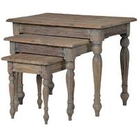 colonial reclaimed pine nest of 3 tables