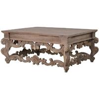 colonial reclaimed pine carved coffee table