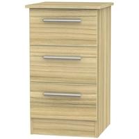 Contrast Cocobolo Bedside Cabinet - 3 Drawer Locker