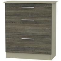 Contrast Panga and Mushroom Chest of Drawer - 3 Drawer Deep