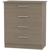 Contrast Toronto Walnut Chest of Drawer - 4 Drawer