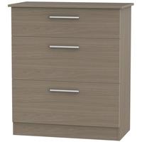 contrast toronto walnut chest of drawer 3 drawer deep