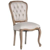 Colonial Reclaimed Pine Buttoned Dining Chair