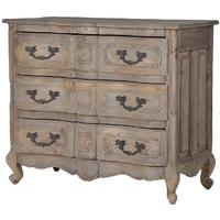 Colonial Reclaimed Pine Shaped 3 Chest of Drawer