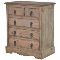 colonial reclaimed pine 5 chest of drawer