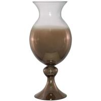 Copper Smoked Glass Goblet Vase (Set of 3)