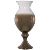 copper smoked glass goblet vase large set of 3