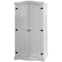 Core Corona Whitewash Wardrobe - 2 Door